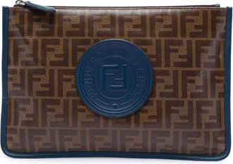 Fendi Pre-owned Fendi Zucca Coated Canvas Clutch Unisex R1MU0MAMUQFOMOU3