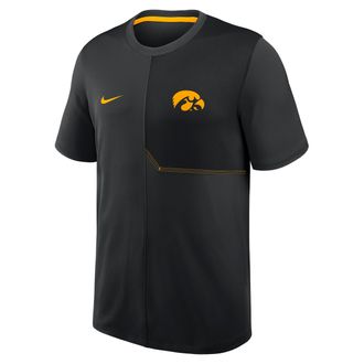 Nike Iowa Sideline Coach Nike Mens Dri-FIT College Top in Black | 03B2057YIA-GQK