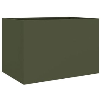 vidaXL Jardinera Acero Verde Oliva 62x40x39 Cm Vidaxl