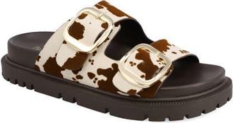 Mia Alttar Slide Sandal in Brown Cow at Nordstrom, Size 7.5