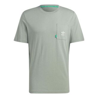 adidas originals Essentials+ Made With Hemp T-shirt Silver Green HR2955