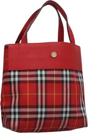 Burberry Pre-owned Nylon handbags - Dames - Vintage Shopper - Rood - ONE Size - Nylon - Vintage