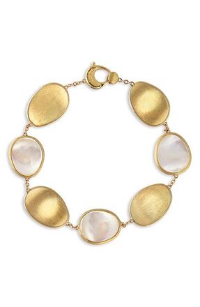 Marco Bicego Lunaria Mother-of-Pearl Bracelet in Yellow Gold at Nordstrom, Size 7