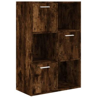 vidaXL Storage Cabinet Smoked Oak 60x29.5x90 cm Vidaxl