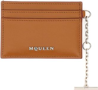 Alexander McQueen Leather Card Case - Buff