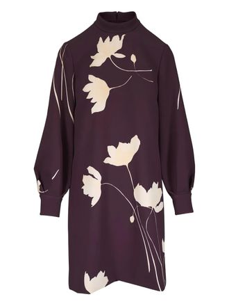 Lela Rose Abito corto con stampa a fiori - Marrone