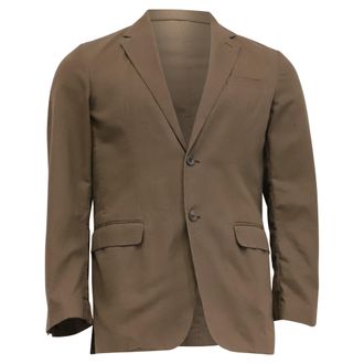 Carolina Herrera Single-Breasted Blazer in Brown Cotton