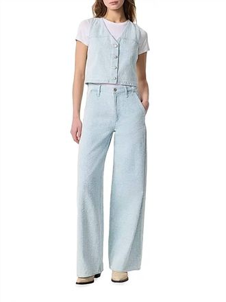 Rag & Bone Juliana Textured Denim Vest In Sky Tweed