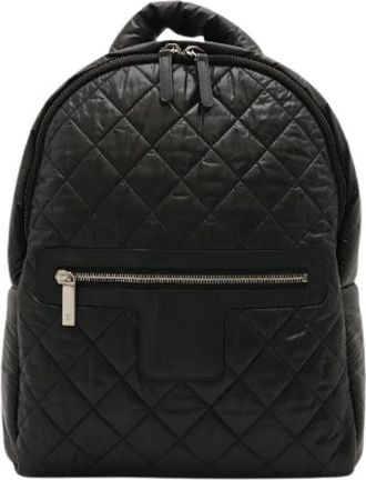 Chanel Pre-owned Nylon Rugzak - Dames - Vintage Rugzakken - Zwart - ONE Size - Nylon - Vintage