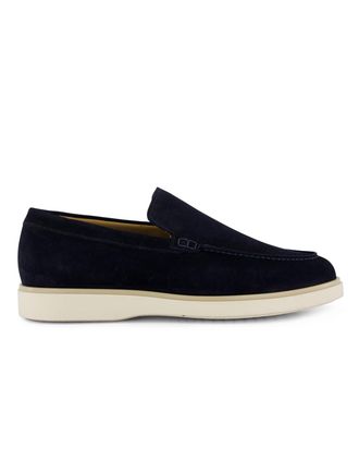 Giorgio Nette loafers Giorgio donkerblauw leer suede effen