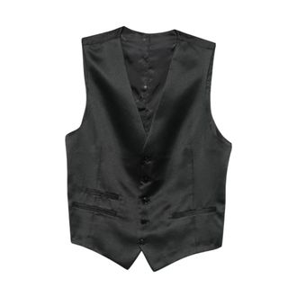Manuel Ritz Gilet Raso - Heren - Pakken - Zwart - Maat: M Leer