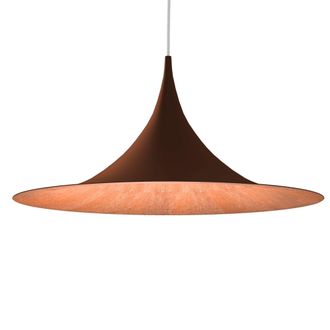 Lumicom Louie Binario Sospensione, 1x E27, Max 42w, Metallo, Marrone Corten/foglia Rame, D.57cm - Lumicom