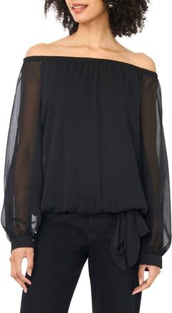 Vince Camuto Off the Shoulder Top in Rich Black at Nordstrom, Size X-Large
