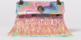 Kurt Geiger Borsa Kensington Kurt Geiger London in tessuto multicolor con strass e frange di paillettes