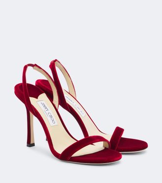 Jimmy Choo London Sandalias Jenn de terciopelo
