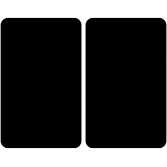 AC-D&eacute;co Placas Cobertoras De Vidrio Universales Black, 2 Uds