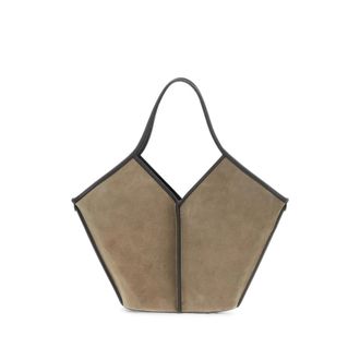 Hereu Calella Distressed-finish Geometric-handle Shoulder Bag