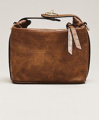 Maeve Faux-Leather Croc Structured Bag