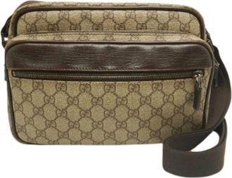 Gucci Pre-owned Cross Body Bags, female, Brown, Size: ONE SIZE Pre-owned GG Supreme Shoulder Bag