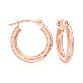 Ross-Simons 2.5mm 14kt Rose Gold Hoop Earrings