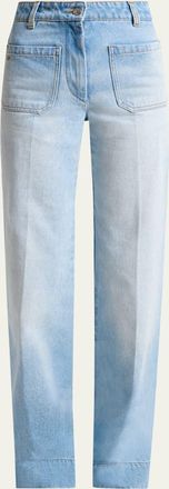 Victoria Beckham Alina Front Pocket Flare Jeans