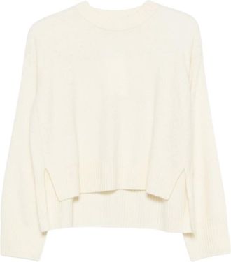 C.T. Plage Jersey de cuello redondo - Knitwear - Mujer - Blanco - XS