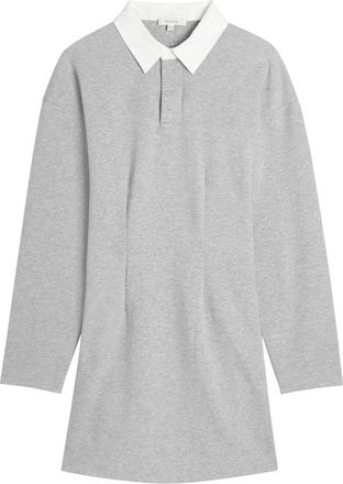 J.W.Anderson Long Sleeve Polo Cotton-blend Mini Dress - Grey - S (UK8-10 / S)