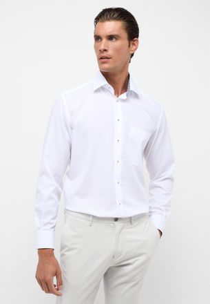 Eterna Langarmhemd ETERNA COMFORT FIT, Herren, Gr. 42, Extra verl&auml;ngerter Arm, weiss (wei&szlig;), Popeline, 100% cotton, normal, Manschette, Hemden Langarmhemd, N