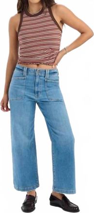 Daze Valley Girl Wide Leg Ankle Jeans In Fave