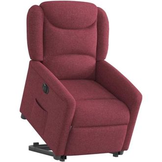 vidaXL Vidaxl - Sill&oacute;n El&eacute;ctrico Reclinable Elevable De Tela Rojo Tinto