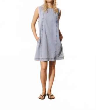 FRNCH Vito Jean Dress In Blue