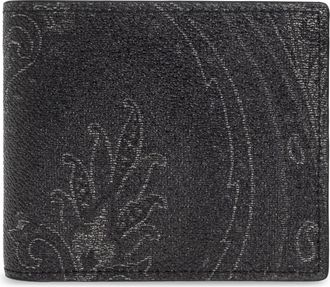 Etro Wallet met Patroon - Heren - Portefeuilles - Zwart - ONE Size - Katoen - Accessoires