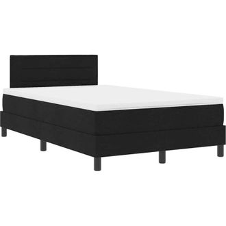 vidaXL Vidaxl - Cama Box Spring Con Colch&oacute;n Con Colch&oacute;n Negro 120 X 200 Cm Tela