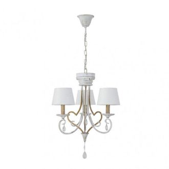 Fabrilamp Lampara Crasas 3xe14 Blanco/oro Regx49x49 Cm