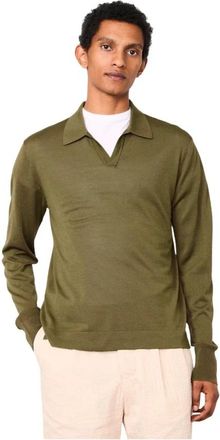 Officine G&eacute;n&eacute;rale Polo OFF E26 - Heren - V-hals truien - Groen - M - Truien & Vesten