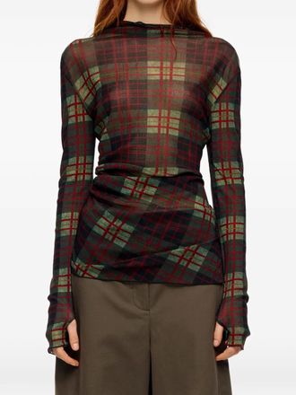 Bimba & Lola Geruite top - Groen