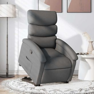 vidaXL Vidaxl - Sill&oacute;n Reclinable Elevable De Tela Gris Oscuro