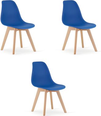 OEM Silla Kito Azul / Patas Naturales X 3