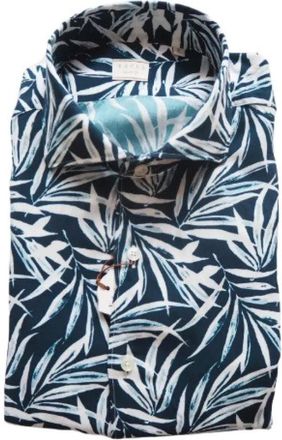 Xacus shirt - Heren - Casual Overhemden - Blauw - XL - Katoen - Overhemden