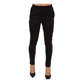 Twinset Pantaloni in felpa - Dames - Slim Fit Broeken - Zwart - XS - Katoen - Broeken