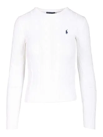 Polo Ralph Lauren Cotton Sweater Knitwear Bianco-Donna