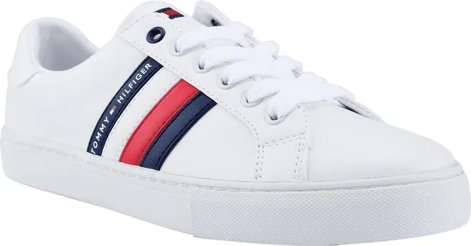 Lawson Logo Stripe Lace-Up Sneaker in White Ll at Nordstrom Rack, Size 6.5