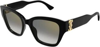 Cartier Ct0666S Zonnebril - Dames - Accessoires - Zwart - Maat: 53 MM