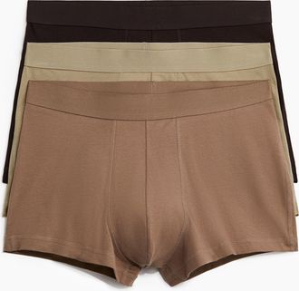 H&M 3er-Pack Kurze Trunks mit Lycra - Beige