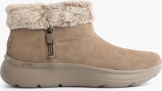 Skechers 144848/dktp On-the-go Encore - Snow-cappe Womens Boots Dark Taupe Suede - Size UK 5