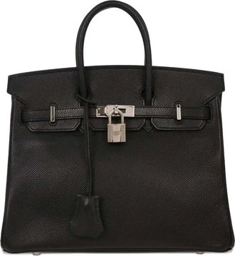Herm&egrave;s 2006 25 Birikin leather handbag - women - Calf Leather - One Size - Black