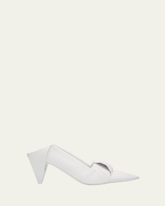Loewe 70mm Origami Folded Leather Mule Pumps