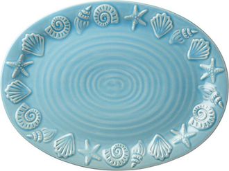 Certified International Coastline Blue Oval Platter