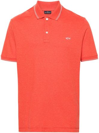 Paul & Shark logo-patch cotton polo shirt - men - Cotton - XXXXL - Red
