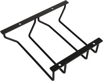 OEM Estante Para Copas De Vino Negro De 35 Cm Para Colgar Debajo Del Armario, Soporte Para Copas De Bar O Comedor, 2 Filas